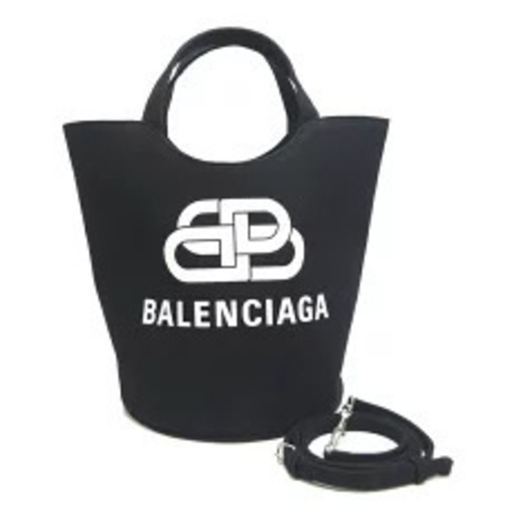 Balenciaga Tote Handbag Canvas Black